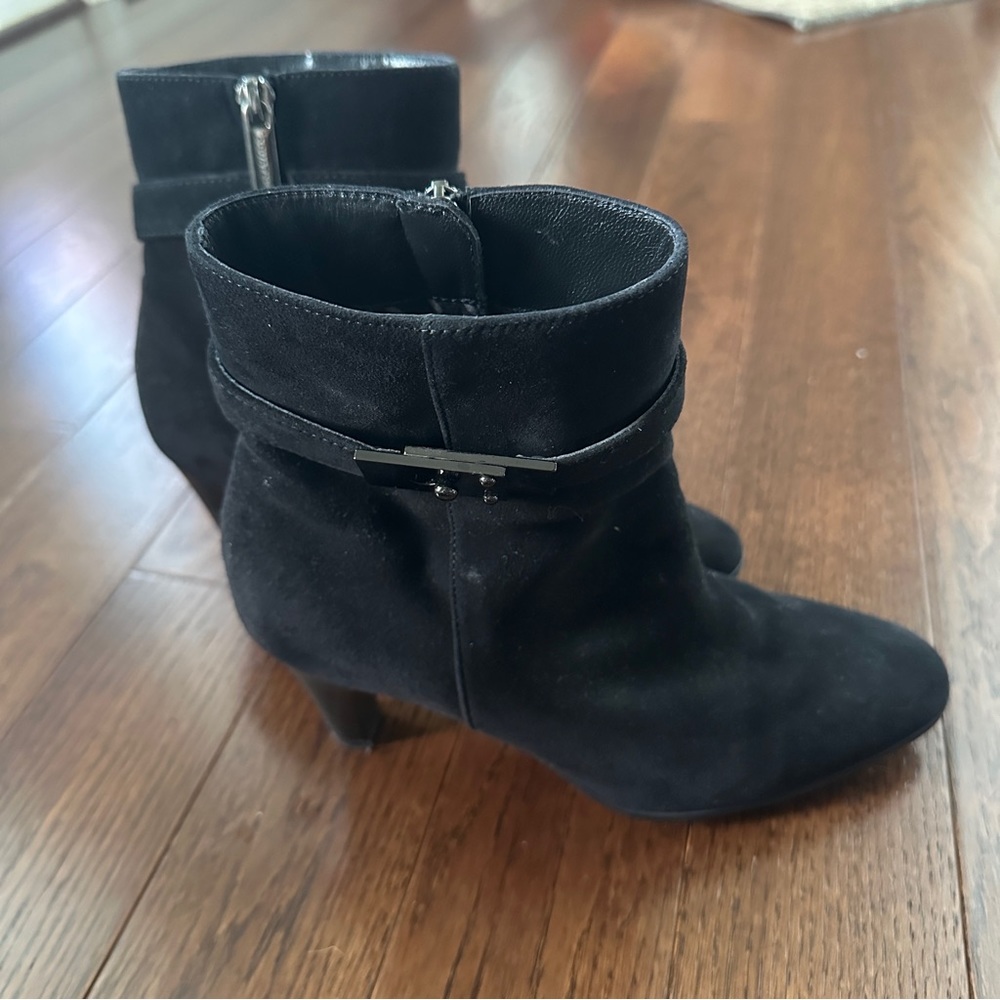 Like new! Black suede Aquatalia booties
